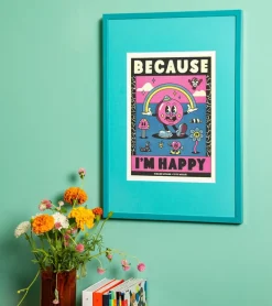 Affiche A3 Because I’m Happy, Pharrell Williams - Kiblind Atelier