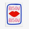 Affiche A3 Bisou Bisou / Bleu - Nephtys Illustrated