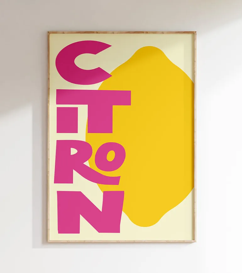 Affiche A3 Citron - Inouï Affiches