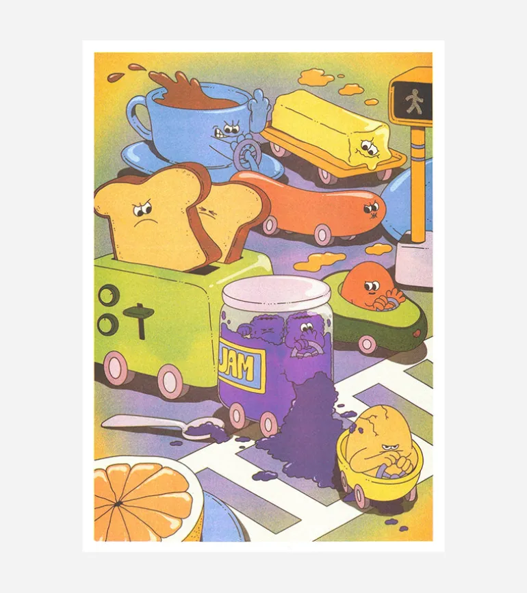 Affiche A3 If there's a traffic jam... - Kiblind Atelier