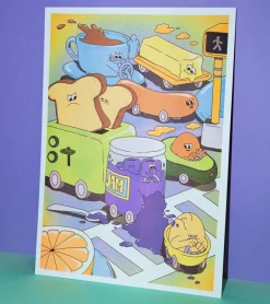 Affiche A3 If there's a traffic jam... - Kiblind Atelier