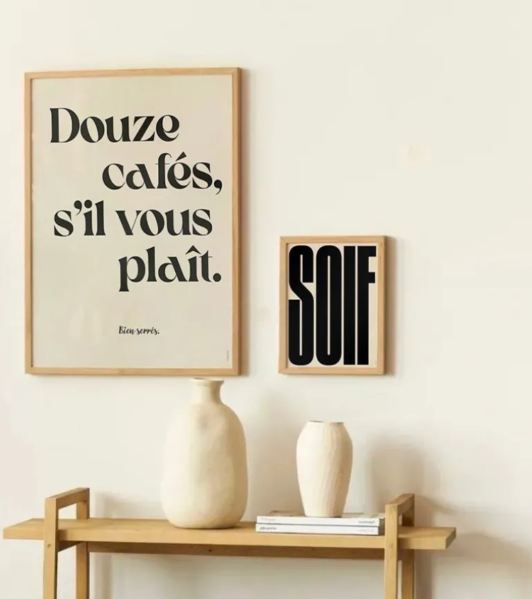 Affiche 30x40 Douze cafés s'il-vous-plait - Studio Topo