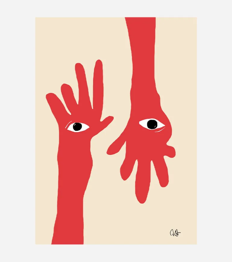Affiche 30x40 Hamsa Hands - Paper collective