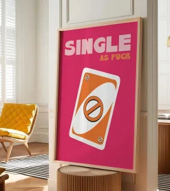 Affiche 30x40 Single as fuck - Soleil Mojito