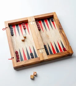 Backgammon en bois de manguier