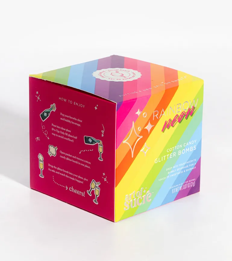 Bombes à paillettes arc-en-ciel pour cocktails