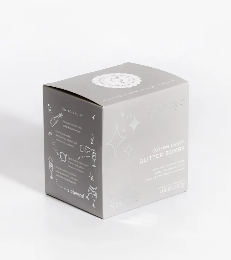 Bombes à paillettes argentées pour cocktails