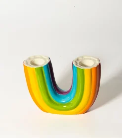 Bougeoir arc-en-ciel