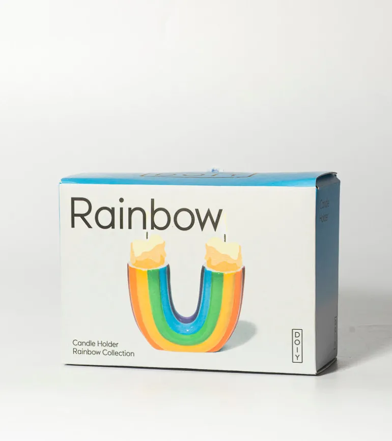 Bougeoir arc-en-ciel