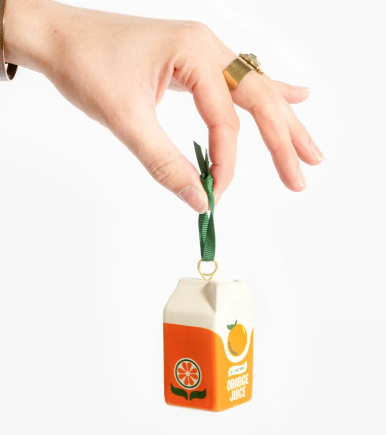 Boule de Noël - Brique de jus d'orange