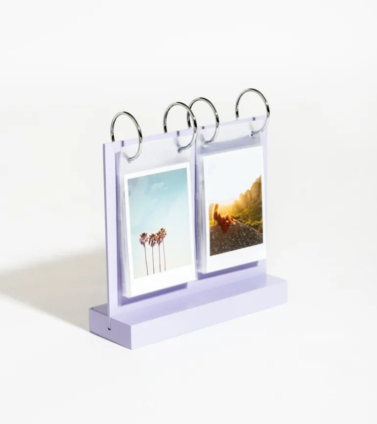 Cadre photo en bois à feuilleter pour Instax