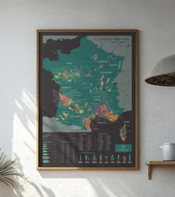 Carte à gratter : la France des vins