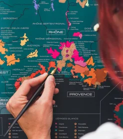 Carte à gratter : la France des vins