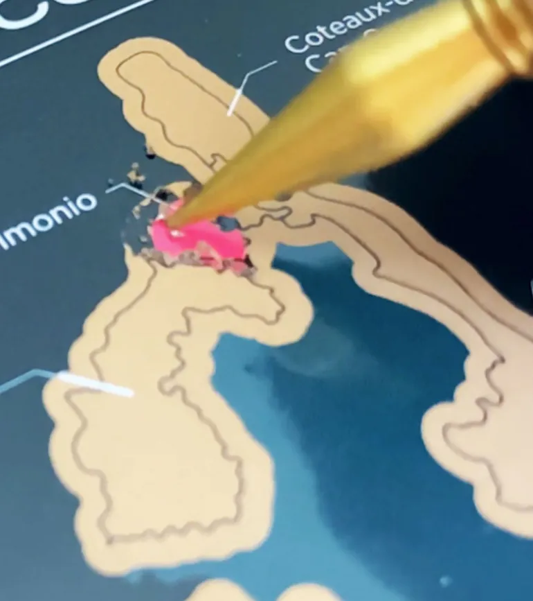 Carte à gratter : la France des vins