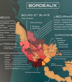 Carte à gratter : la France des vins