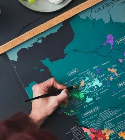 Carte à gratter : la France des vins