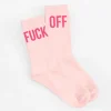 Chaussettes fuck off rose