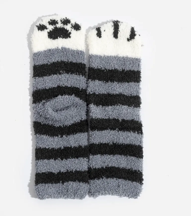 Chaussettes moumoute chat