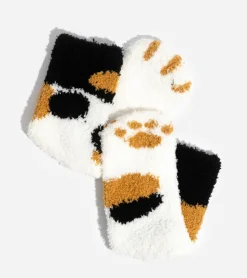 Chaussettes moumoute chat