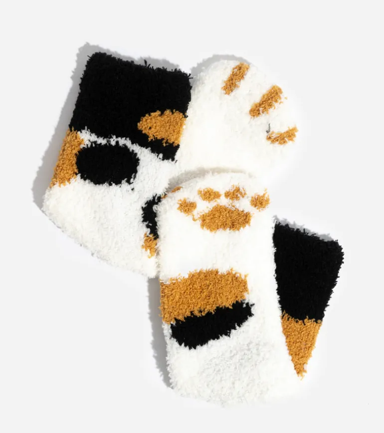 Chaussettes moumoute chat