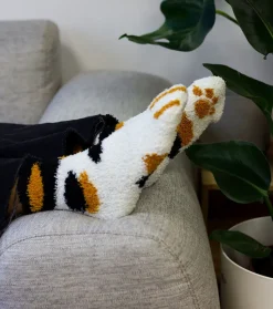 Chaussettes moumoute chat