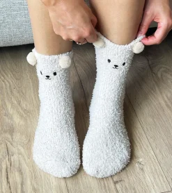 Chaussettes ourson en moumoute