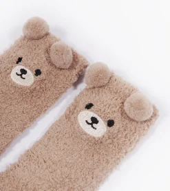 Chaussettes ourson en moumoute