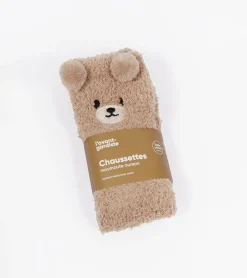 Chaussettes ourson en moumoute