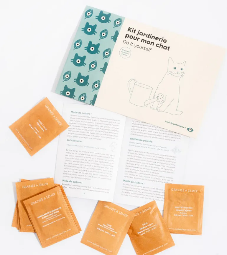 Coffret de graines à jardiner pour chat