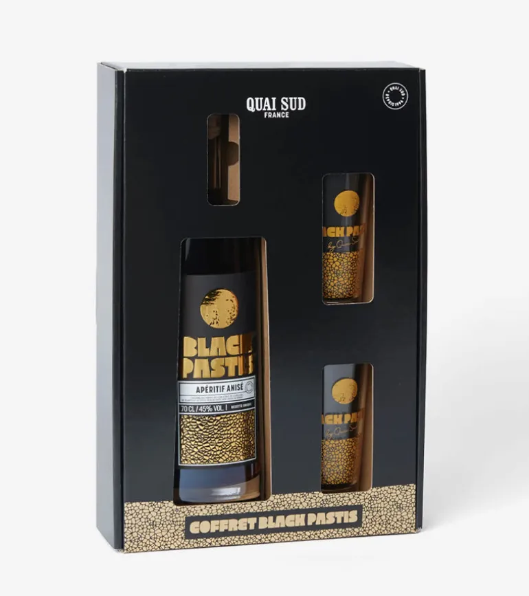 Coffret Pastis noir & verres