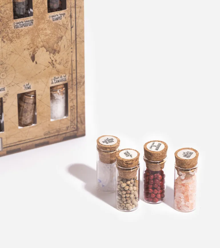 Coffret poivres, baies et sels