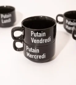 Coffret semainier de tasses - Les putains de tasses