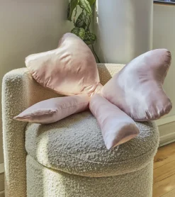 Coussin noeud XL en satin