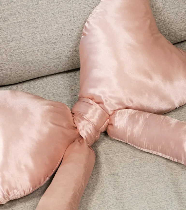 Coussin noeud XL en satin