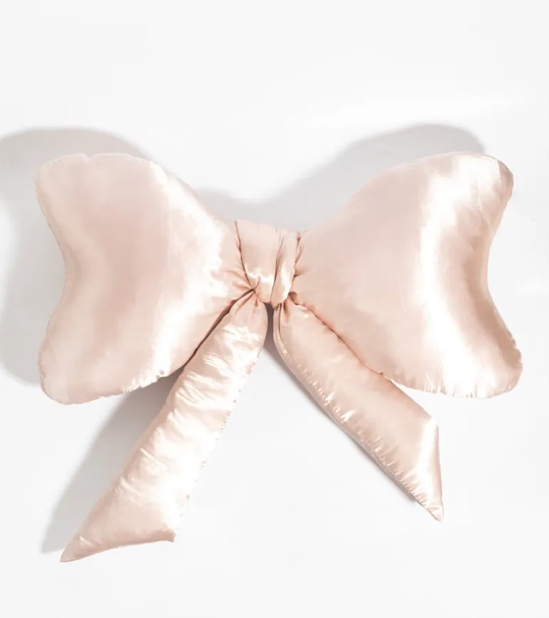 Coussin noeud XL en satin