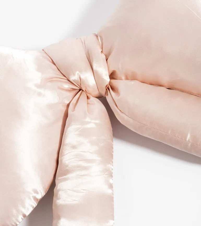 Coussin noeud XL en satin