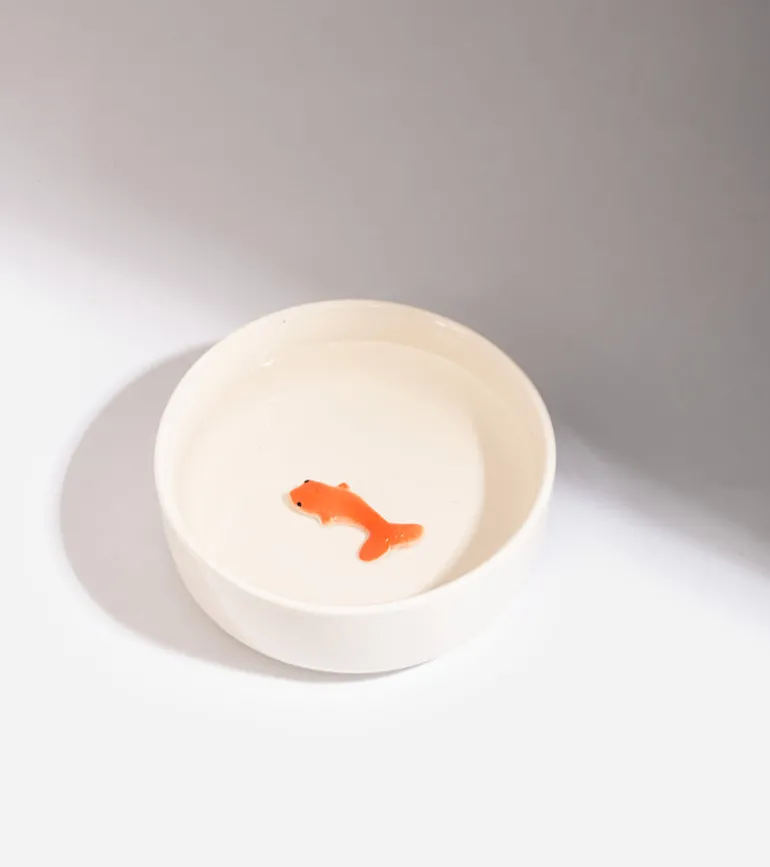 Gamelle leurre poisson pour chats