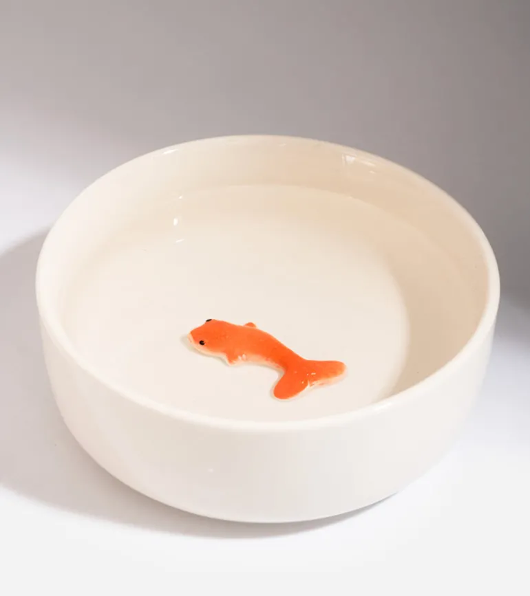 Gamelle leurre poisson pour chats