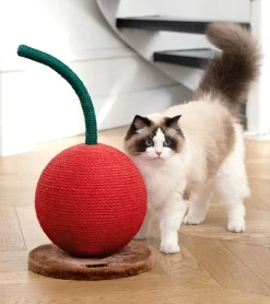 Griffoir cerise pour chats