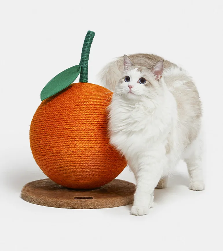Griffoir mandarine pour chats