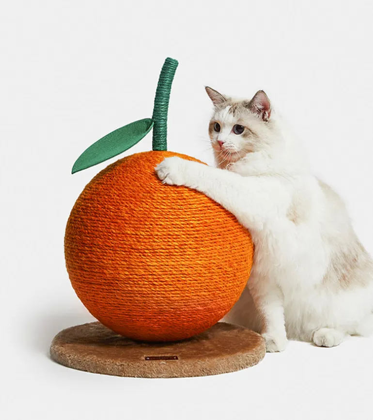 Griffoir mandarine pour chats