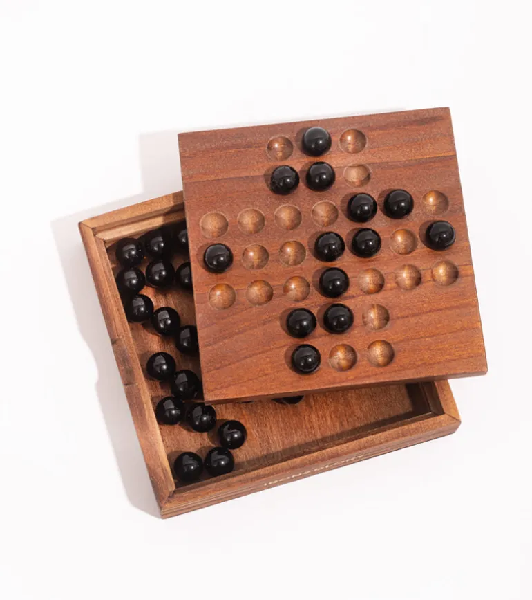 Jeu solitaire en bois