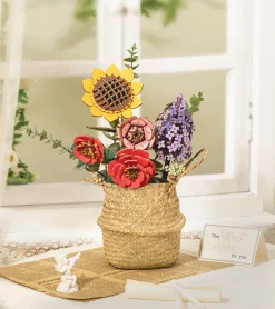 Kit DIY - Bouquet de fleurs en bois