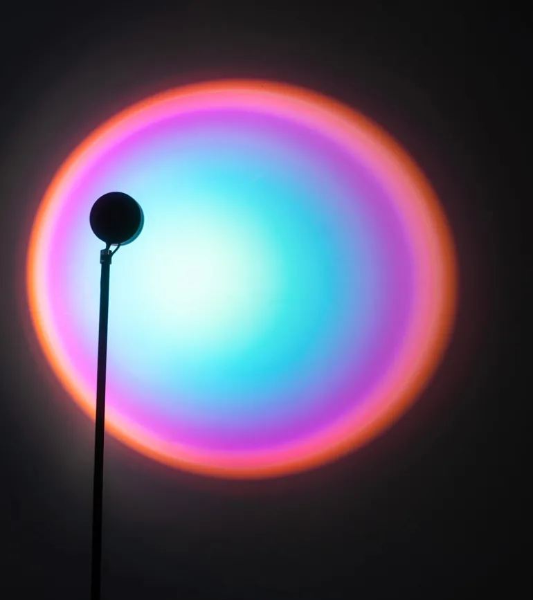 Lampadaire coucher de soleil