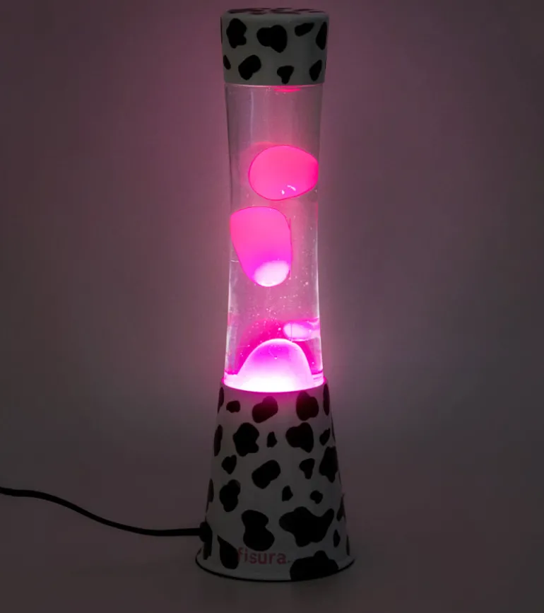 Lampe à lave aux motifs tâches de vache