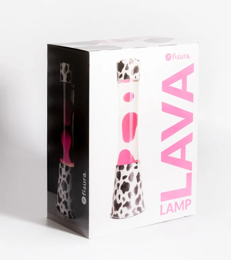 Lampe à lave aux motifs tâches de vache