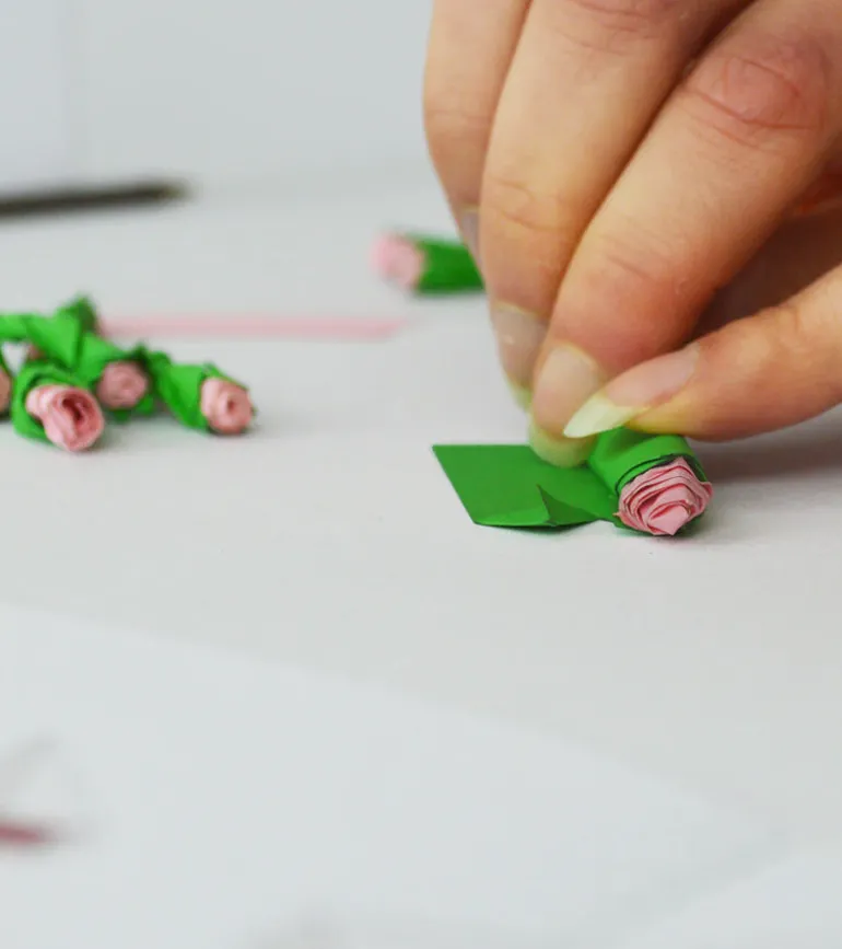 Mini bouquet de fleurs en papier à personnaliser