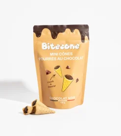 Mini cônes fourrés au chocolat