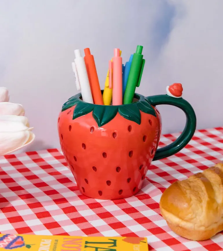 Mug fraise en céramique