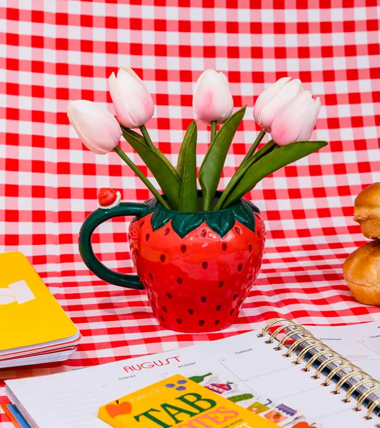 Mug fraise en céramique